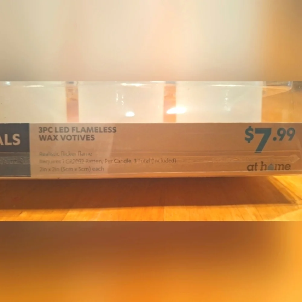 NWT Ikea Ädelhet convertible candle holders (4) and 2 inch flameless candles (3)